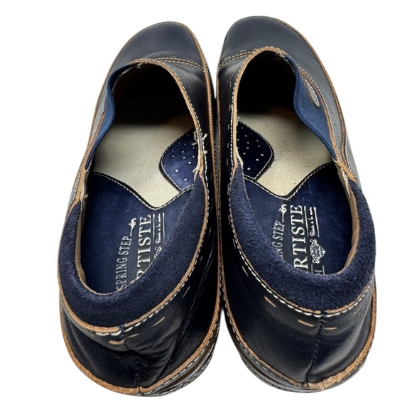 L'artiste Burbank Navy Slip On Clog Shoes - Picture 4 of 12